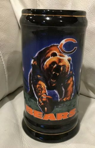 Chicago Bears Miller Lite Beer Ceramic Stein Mug Brax Ltd
