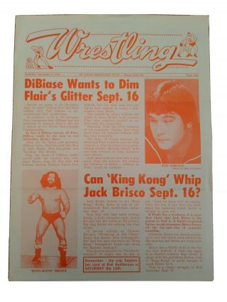 Nwa St Louis Wrestling Program 1978 Brody Dibiase Flair O 