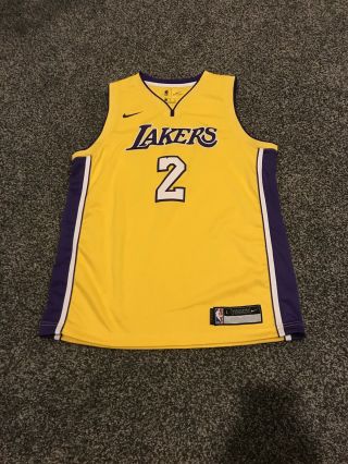 Lonzo Ball Los Angeles Lakers Nike Swingman Jersey Size Youth Large (worn Once)
