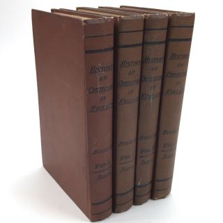 Set Of 4 Books - History Of Civilization In England By Buckle,  Vol 1 & 2