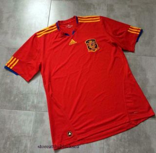Spain National Team 2010 2011 Home Football Soccer Shirt Jersey Camiseta Men Xl