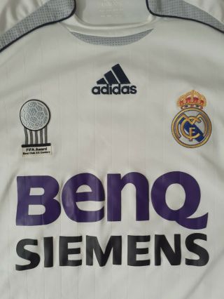 Vintage Retro Real Madrid 2006/07 Home Football Shirt Jersey Soccer Adidas Small 2