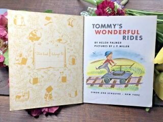 c.  1948 VTG Little Golden Book TOMMY ' S WONDERFUL RIDES Helen Palmer 