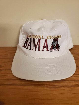 Vintage Alabama Crimson Tide Hat 1992 National Champions One Size Fits All
