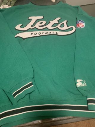 Vintage York Jets Football Starter Sweater Authentic Pro Line Jacket Xl