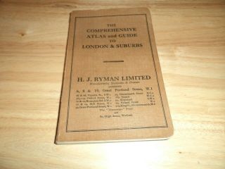 @@@ The Comprehensive Atlas And Guide To London & Suburbs Rymans Vgc @@@