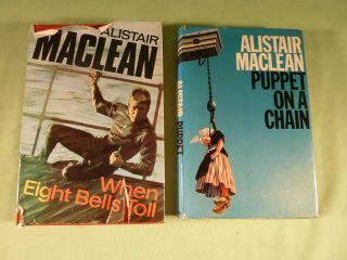 Alistair Maclean When Eight Bells Toll 1966 & Puppet On A Chain 1969 1st Edition