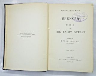 Spenser.  Book Ii Of The Faery Queene Edited By G W Kitchin 1903