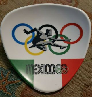 1968 Olympic Games " Mexico City " Ashtray With Offical Logo No.  7 Made By Ornamin