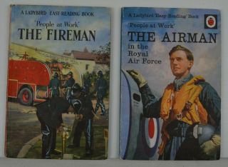 Vintage Ladybird Book People At Work 606b The Fireman Airman Raf Royal Air Force