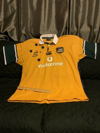 Wallabies Australian Canterbury Rugby Union Polo Shirt Jersey Mens Xl Vodafone