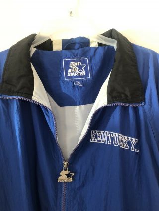 Vintage 90s Starter University Of Kentucky Wildcats Windbreaker Jacket XXL NCAA 2
