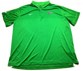 Nike North Texas Mens Green Short Sleeve Polo Shirt Size 3xl Dri Fit