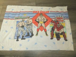 Vintage 1991 Wwf Wresting Hulk Hogan Jake The Snake Legion Of Doom Pillowcase