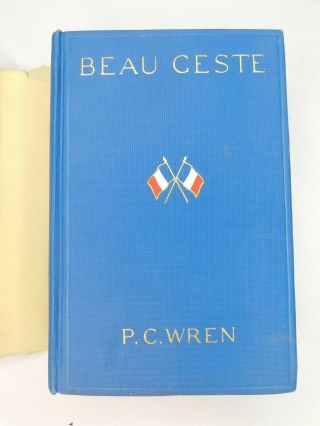 Beau Geste By P.  C.  Wren 1927 Film Photoplay With Dust Jacket Vintage Book