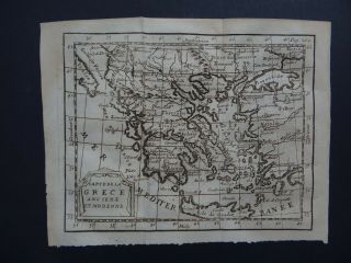 1759 Buffier Atlas Map Greece - Crete - Macedonia - Grece Anciene Et Moderne