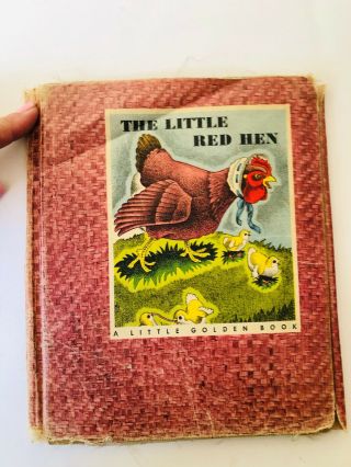 Vintage A Little Golden Book The Little Red Hen 1942 Rudolf Freund Illustrator