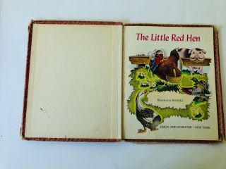 Vintage A Little Golden Book The Little Red Hen 1942 Rudolf Freund Illustrator 2