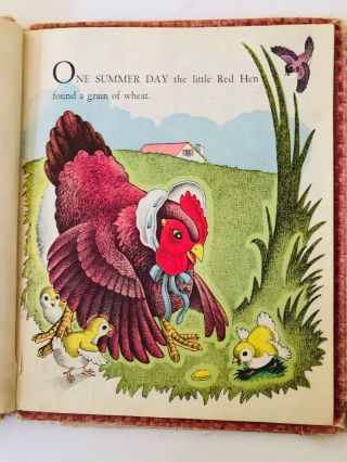 Vintage A Little Golden Book The Little Red Hen 1942 Rudolf Freund Illustrator 3