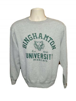 Binghamton University Bearcats Est 1946 Adult Small Gray Sweatshirt