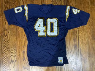 Gary Anderson San Diego Chargers Authentic Jersey Macgregor Sand Knit Size 44