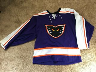 Philadelphia Phantoms Ahl Hockey Jersey Purple With White Sleeves Reebok