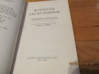 1969 MY BONDAGE AND MY FREEDOM - FREDERICK DOUGLASS Dover Pub YORK SC 3