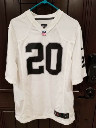 Nike Nfl Oakland Raiders 20 Darren Mcfadden Football Jersey Size Medium White