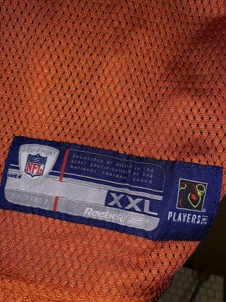 John Lynch 47 Denver Broncos NFL Football Jersey Reebok men ' s sz Xxl Orange 2