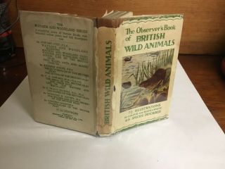 Observers Book Of British Wild Animals 1st Edition 1938;
