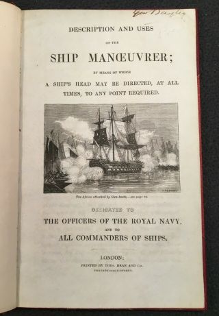 Rare 1850? Ship Manoeuvrer Foulerton Royal Navy History Anchor,  Syphon Illustr.