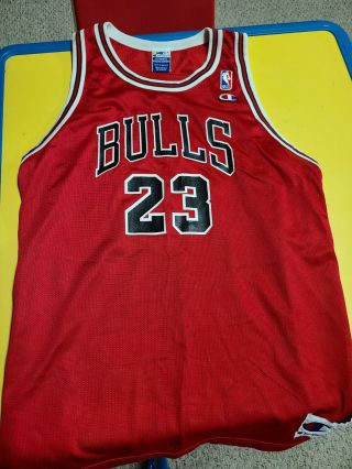 Michael Jordan Kids Chicago Bulls Nike Team Jersey Tag Says 18 To 20 Xl