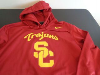 Usc Trojans Southern Cal Nike Therma Fit Hoodie Size Large Sweatshirt Fight On