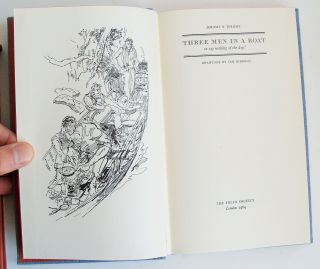 THREE MEN IN A BOAT Folio Society 1964 Jerome K Jerome slipcase illustrated VGC 2
