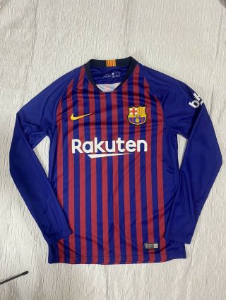 Fc Barcelona Nike Dri - Fit Red/blue 2018 Soccer Jersey - Women’s Small
