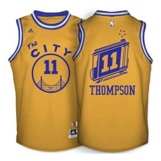 Klay Thompson Adidas Golden State Warriors Hwc Gold Swingman Jersey Small