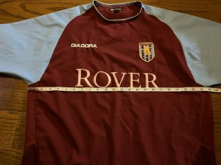 Vintage Men Diadora Fc Aston Villa 2003/2004 Soccer Football Jersey Size Lg