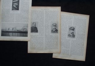 1900 OCEAN LINER CAPTAINS CUNARD LUCANIA CAPT.  MCKAY,  OTHERS MARITIME ARTICLE 3