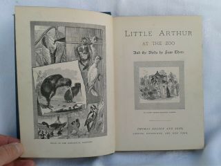 Little Arthur At The Zoo.  Mary Seymour.  Illustrated Hardback.  1887 3