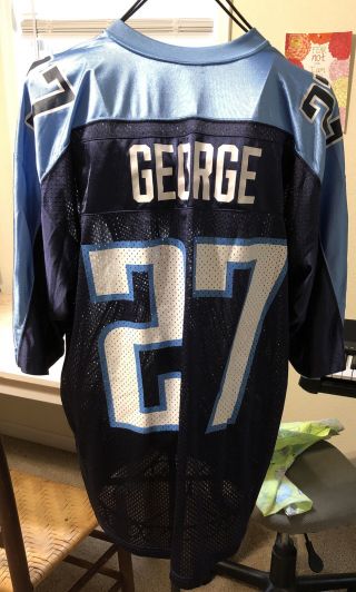 Vintage Eddie George 27 Tennessee Titans Nfl Nike Team Jersey Men’s Size Xl