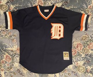 Authentic Mitchell & Ness 1984 Kirk Gibson Det Tigers Bp Jersey Size 48/xl -