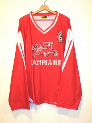 Denmark Ice Hockey Jersey Shirt Neh Size L/xl Sweater Danish Red Dynamite