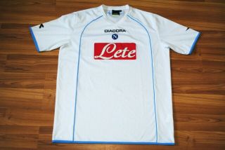 Napoli Italy Training Football Shirt Jersey Vintage Size Mens Xxl White 2007
