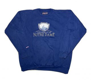 Vintage 90s Jansport Usa University Of Notre Dame Embroidered Sweatshirt Size Xl