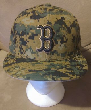 Boston Red Sox Era 59fifty Mlb 2016 Memorial Day Camo Fitted Cap Hat 7 1/4