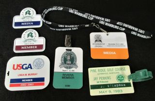 Golf Badges - Passes {lot Of 6 Different} Pga 1983 & 1995,  Usga & Us Senior Open