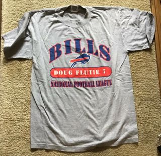 Vintage Doug Flutie 7 Nfl Buffalo Bills Football T - Shirt Men Large