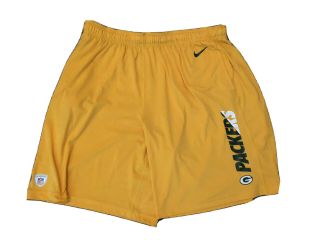 Pre Owned Nike Training Dri Fit Xxl Nfl Green Bay Packers Shorts W Pocket