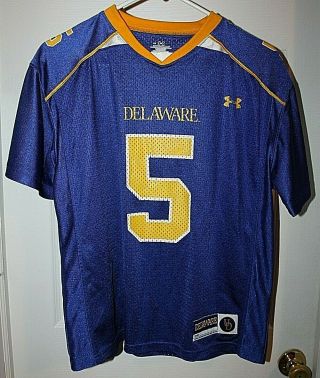 Under Armour University Of Delaware Blue Hens Joe Flacko Football Jersey Size M