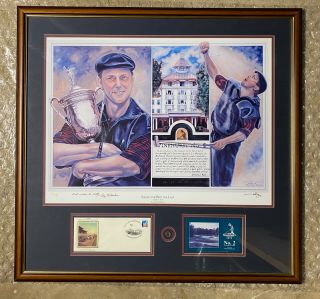 Payne Stewart 1999 Us Open Pga Golf Champion 34.  5x35.  5 Framed Collage